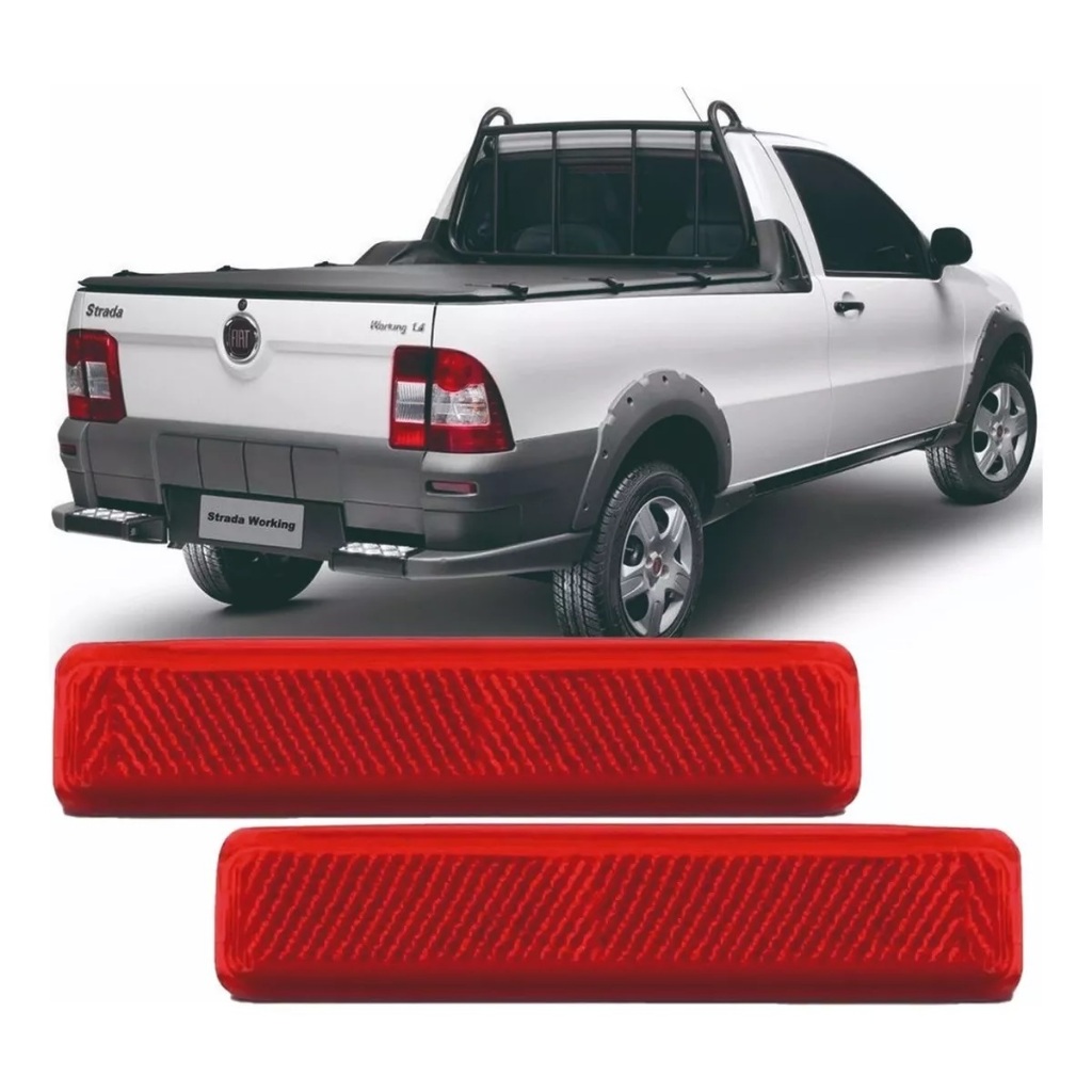 Par Refletor Parachoque Traseiro Strada 2004 2005 2006 2007 2008 em Oferta na Shopee