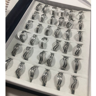 36 Unidades Anel Aço Inox Feminino Prata Inoxidável hipoalergênico em Oferta na Shopee