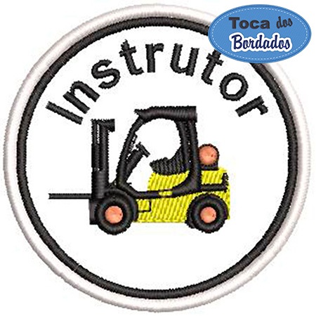 Patch Bordado Instrutor de empilhadeira 8x8 cm Cód.4709