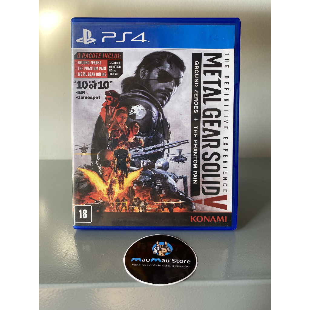 Metal Gear Solid V The Definitive Experience Ground Zeroes + Phantom Pain P.S.4 - Original Usado Jogos de Tiro Espionagem
