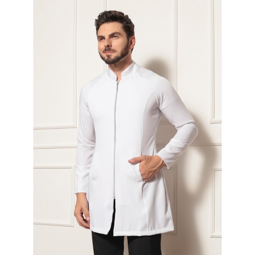 Jaleco Masculino Branco Dentista Médico Ritz Gardenia Uniformes