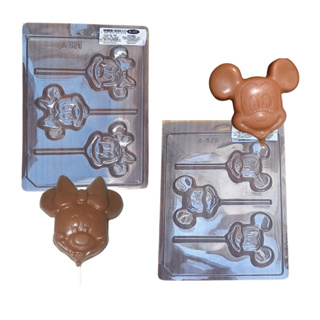 Forma De Acetato Simples Para Chocolate Pirulito 2 Mickey + 2 Minnie em Oferta na Shopee