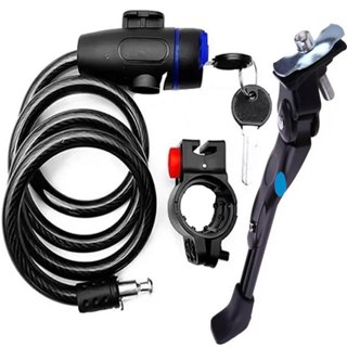 Pezinho Descanso Para Bike Central 20 á 29 + Trava Cabo De Aço Cadeado Segurança Bike Moto Proteção em Oferta na Shopee