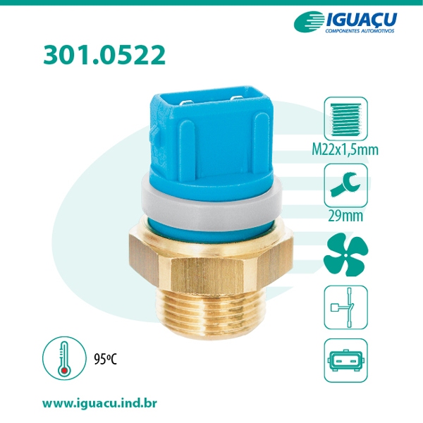 Termo-interruptor Do Radiador peugeot/ citroen Iguaçu 301.0522-95