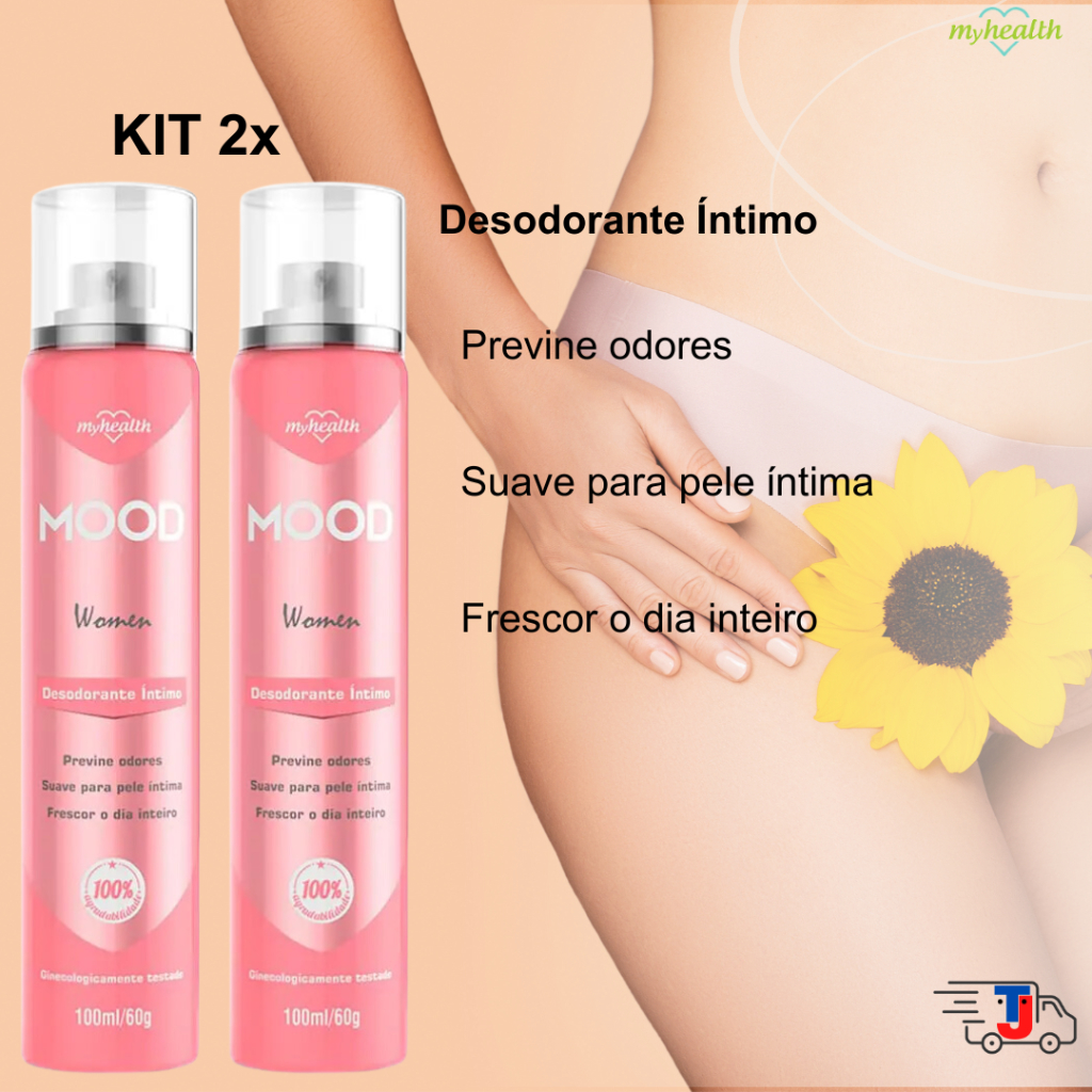 KIT 02 Desodorante Íntimo Spray Mood Care Myhealth 100ml em Oferta na Shopee