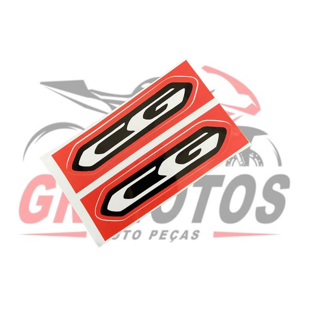 PAR DE ADESIVO DA TAMPA LATERAL  MOD HODA CG 140 2014 ATE 2015 em Oferta na Shopee