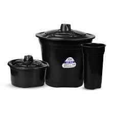 KIT PIA 3 PCS RAE Plástico Poa Cesto de Lixo e Porta Detergent5e Cozinha Decoração de Casa