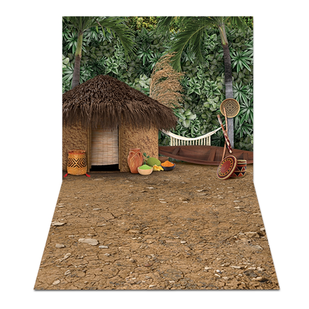 Fundo Fotográfico Cenário Aldeia Em Tecido PN-0952