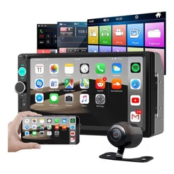 Central Multimídia 2 Din Bluetooth USB Sd Fm radio + câmera de ré