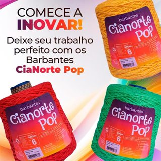 Kit 2 Rolos Barbante CiaNorte Pop 600 metros coloridos para crochê/tricô em Oferta na Shopee