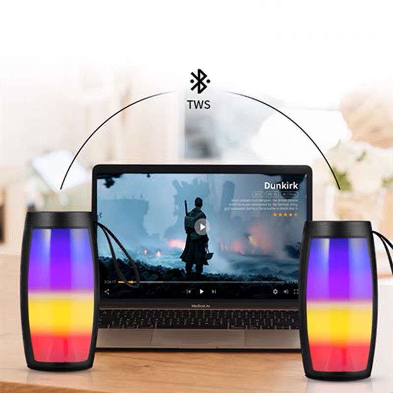Detalhes do Caixinha De Som Amplificada Bluetooth LED RGB Cartão SD Radio Fm USB MTS-6006 Tomate