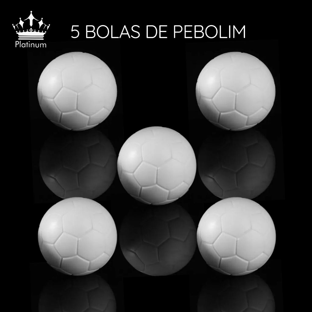 5 Bolas Profissionais Para Mesa De Pebolim Pacau Totó
