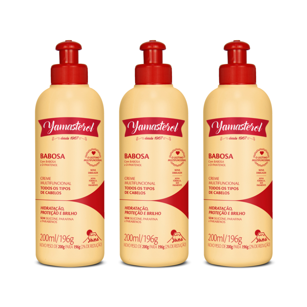 Yamasterol Babosa E D-Pantenol 200g (Kit C/03) - Perfumaria em Casa