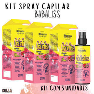 Kit c/ 3 Spray Protetor Térmico BABALISS 10 em 1 Rhenuks 200ml cada em Oferta na Shopee