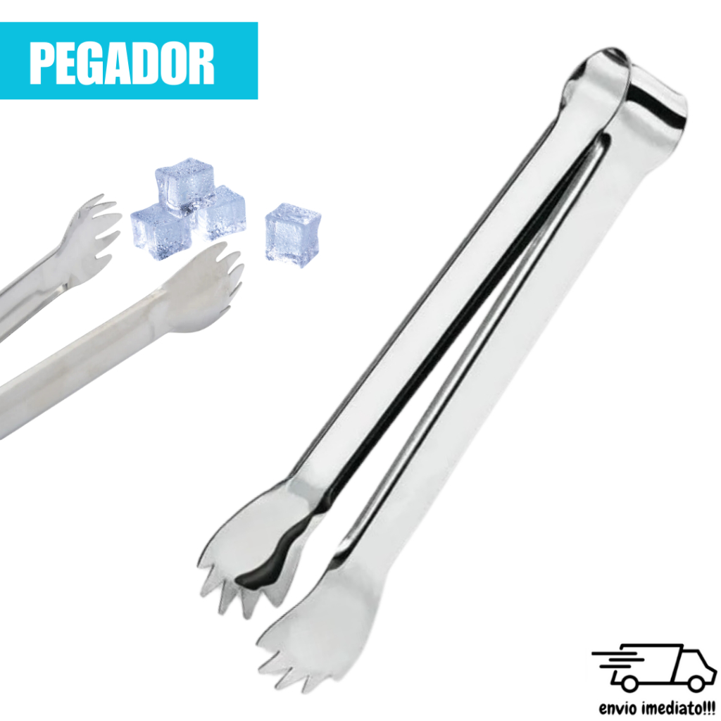 Pegador INOX MultiUso - Gelo Carne Petiscos Churrasco Comida Casa Resistente Utilidade