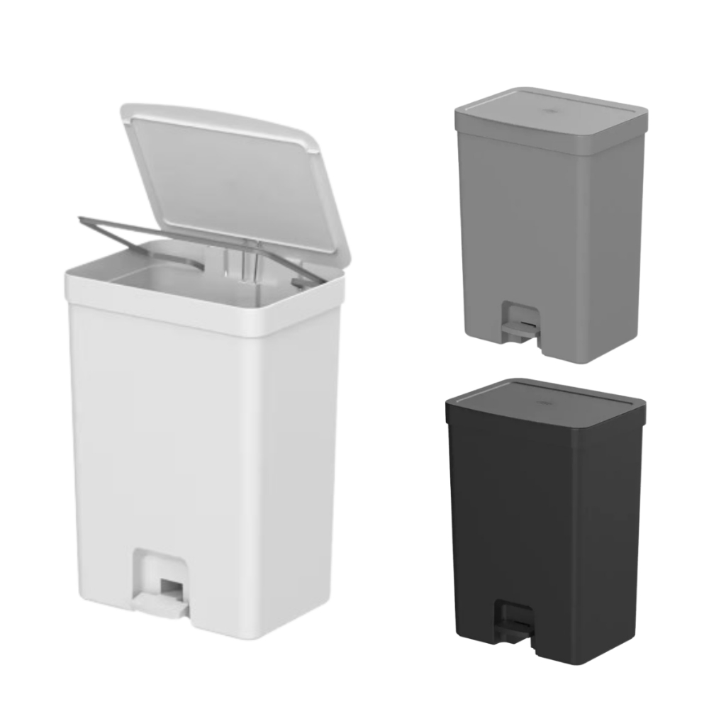 Lixeira De Pedal Trium 30l Anel Para Saco Cozinha Banheiro Trium OU Martiplast