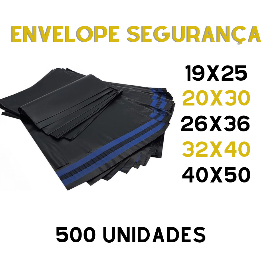 Kit Envelope de Segurança Inviolável com 500 unidades embalagem cinza auto colante - Varias medidas em Oferta na Shopee