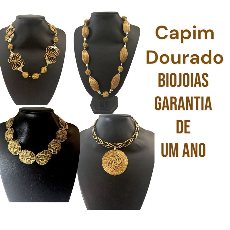 Colar Capim Dourado E Palha do Buriti - GARANTIA DE UM ANO