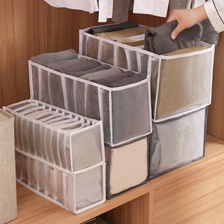 Kit 3 Organizador De Gavetas De Jeans Dobráveis/Roupas De Compartimento De Malha Economia ...