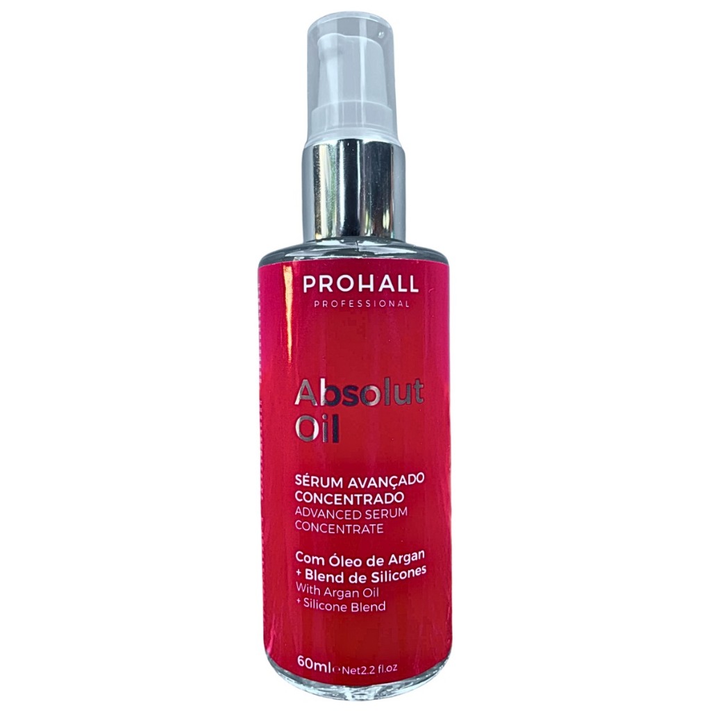 Prohall Óleo Reparador Pontas Absolut Oil 60ml Sérum Oil 60ml finalizador Óleo de Argan hidratante Antfrizz