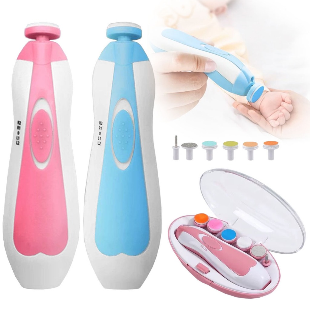 Cortador Aparador Lixadeira De Unha Bebê Criança Elétrico C/6 Refis Cortador Aparador Lixadeira De Unha Bebê Criança Elétrico C/6 Refis