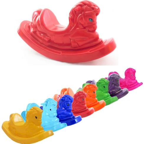 Balanço Gangorra Cavalinho Vermelho para Crianças - Cavalo Infantil para Playgrounds - Resistente
