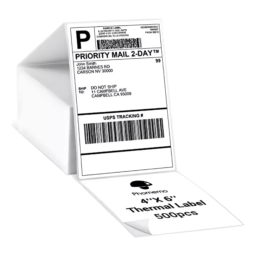5.000 Etiquetas Térmicas 10x15 com serrilha - Impressão contínua, sem ribbon