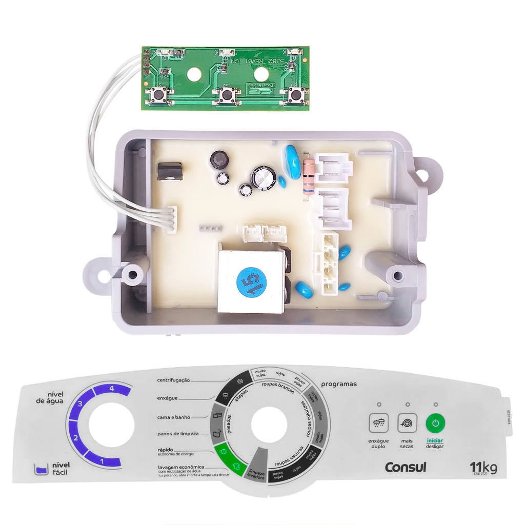 Kit Placa Completa Compatível Lavadora Consul Cws11 W11121356