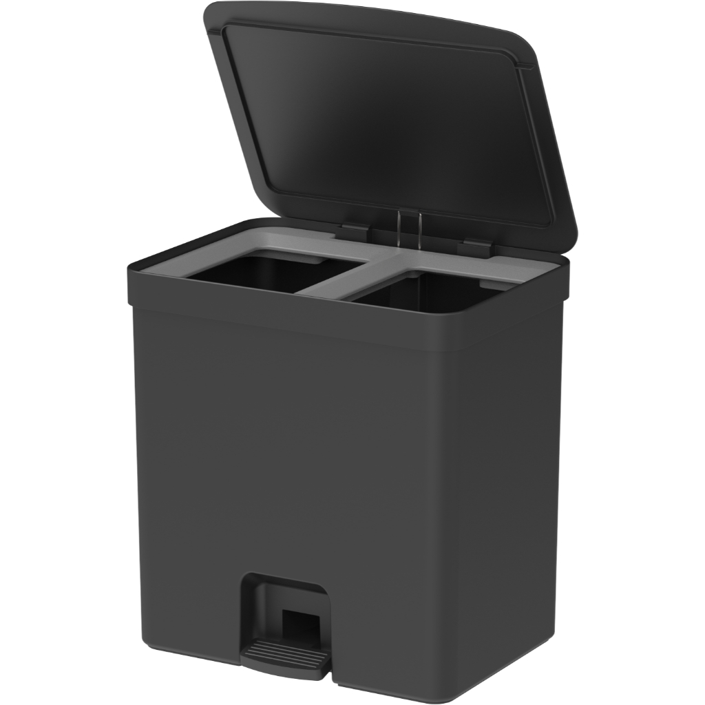 Lixeira Com Pedal Com Duplo Compartimento 20l Lixo Cozinha