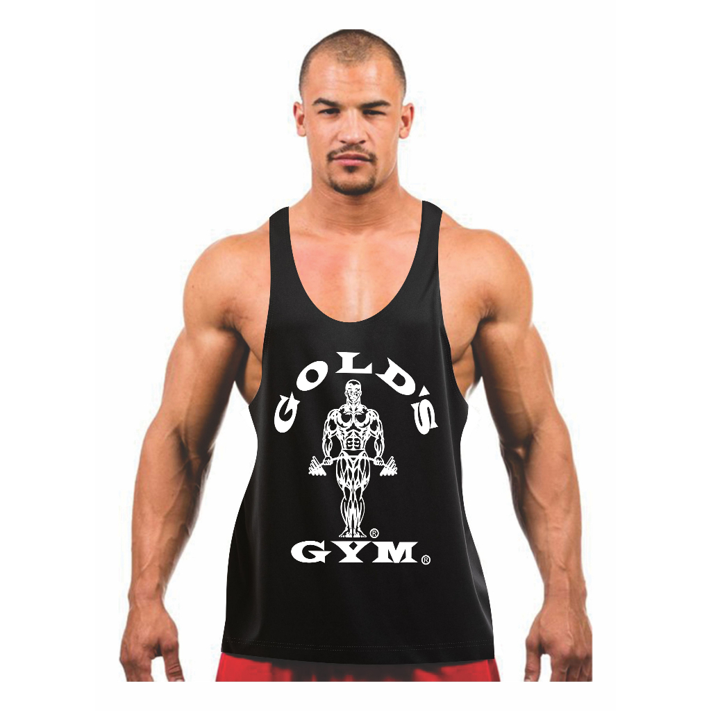 Regata Super Cavada Camiseta Musculação Golds Gym Treino em Oferta na Shopee