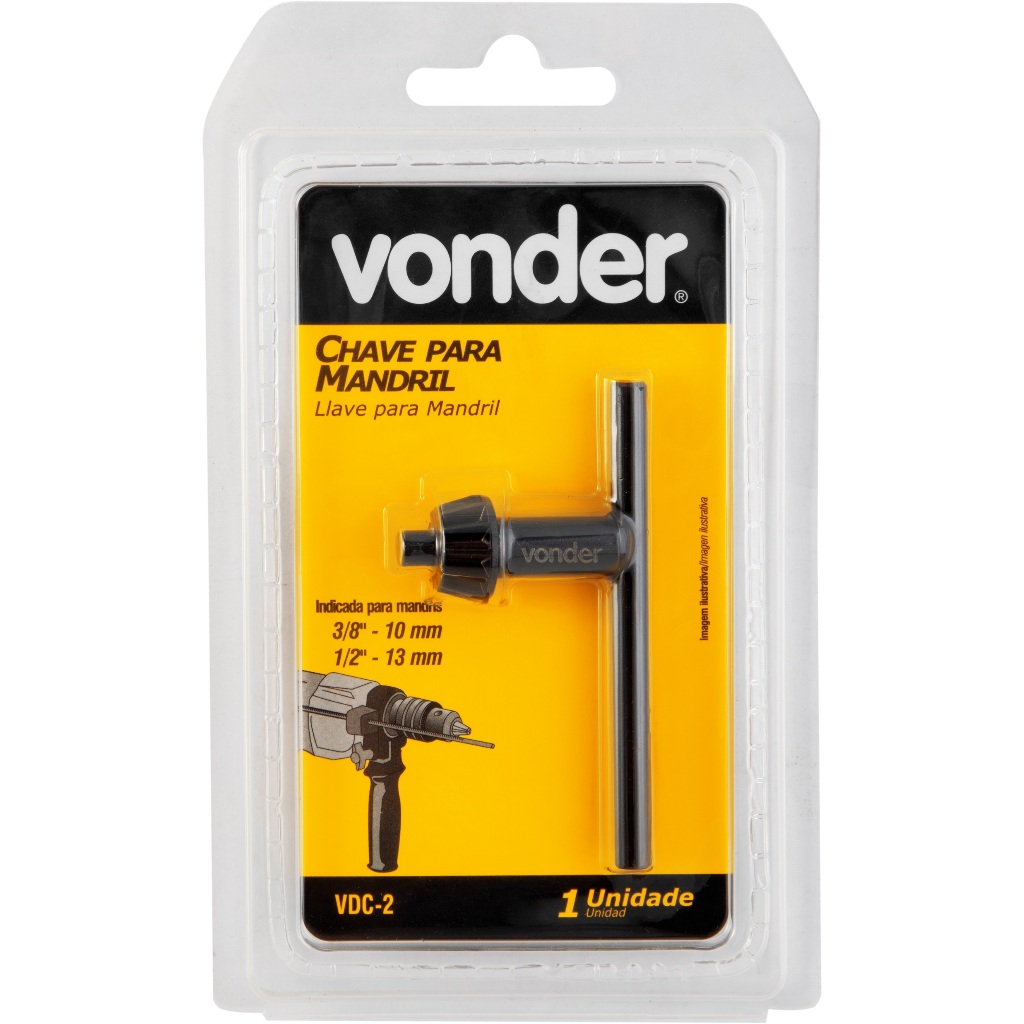 Chave para mandril 3/8" 10mm ou 1/2" 13mm VDC 2 - Vonder em Oferta na Shopee