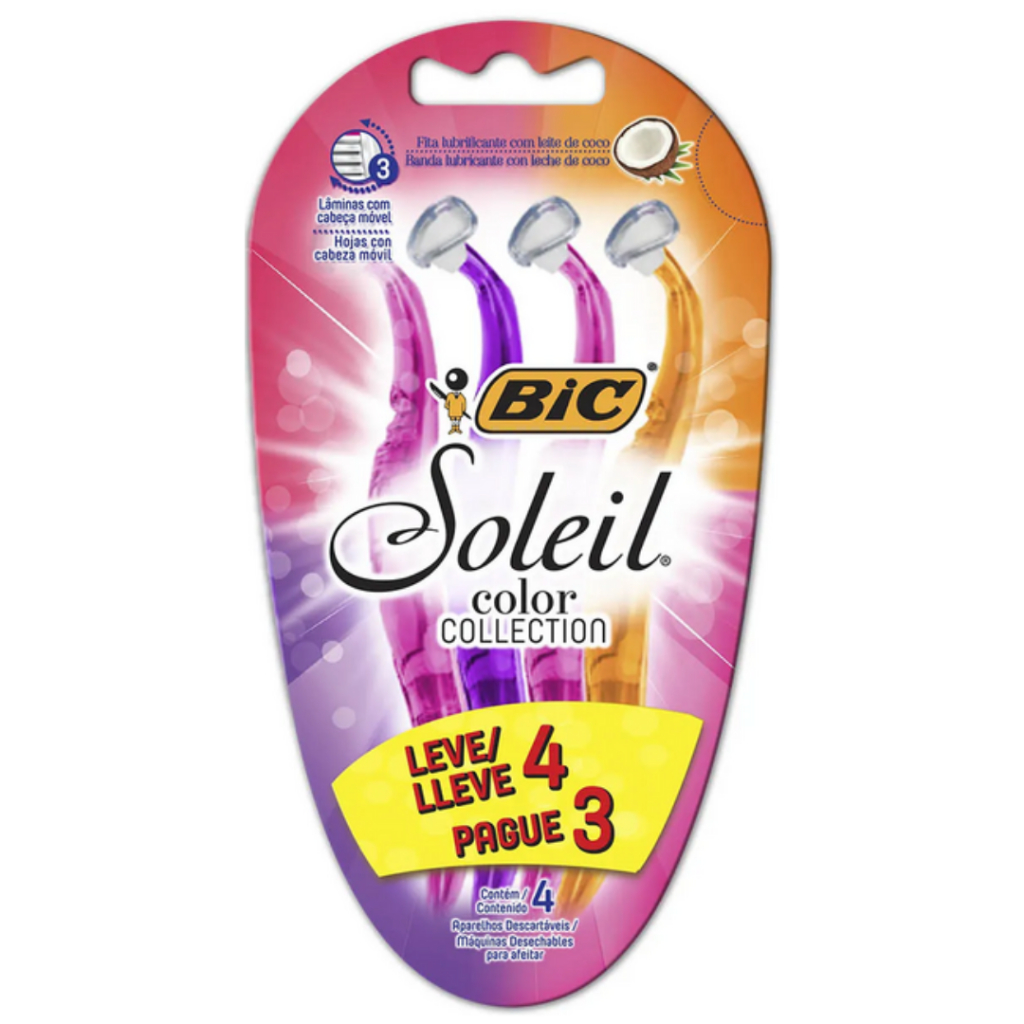 Aparelho De Barbear Bic Soleil Sensitive Sort L4P3 4425