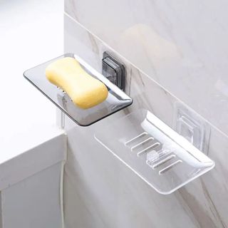 Saboneteira Suporte Sabonete Adesiva Dupla Face Acrílico em Oferta na Shopee