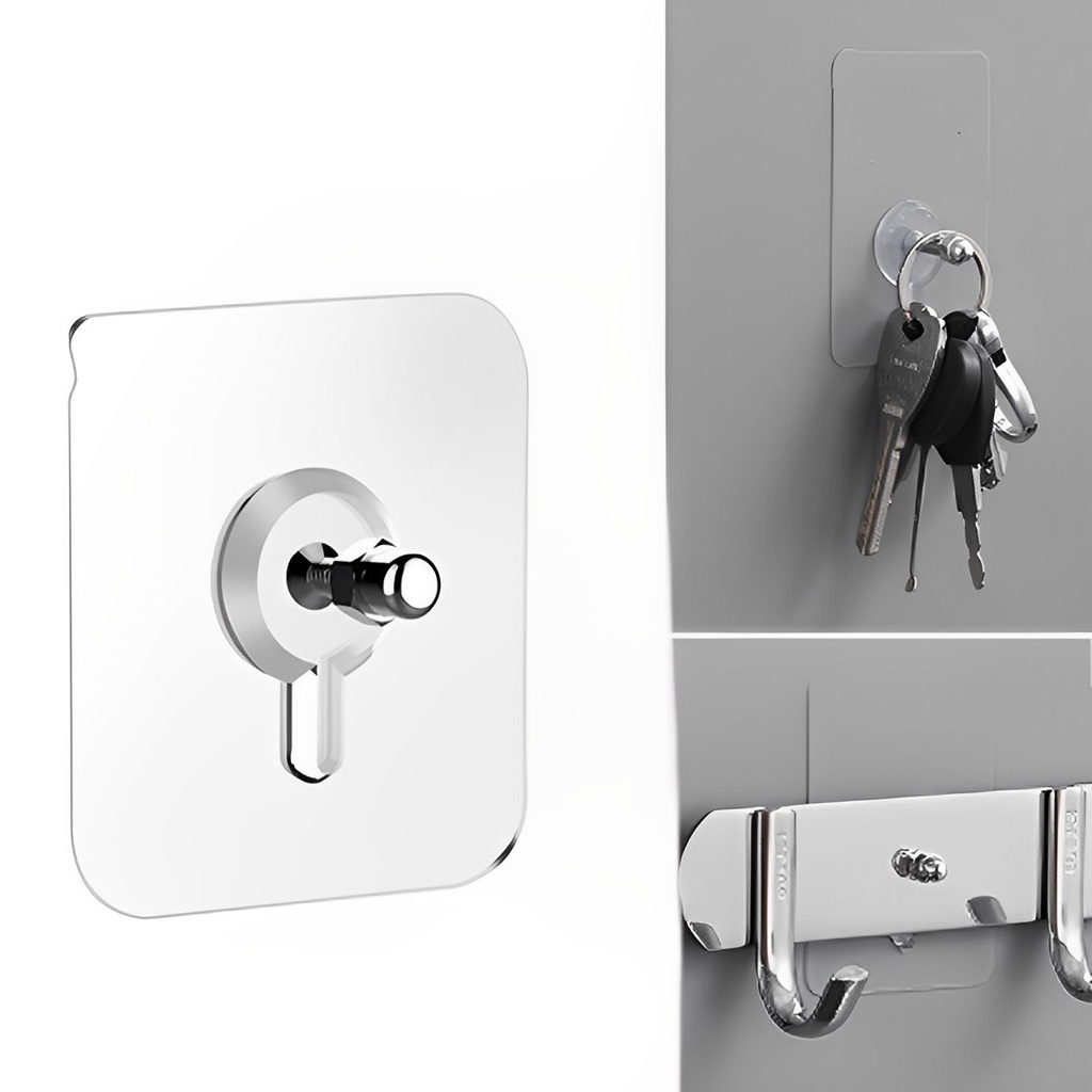 Imagem Kit 5/10 PÇS Gancho de Parede Adesivo Multiuso Para Pendurar Quadros Utensílios De Cozinha Banheiros Parafuso