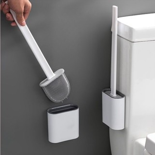 Kit Escova Sanitária Quadrada Limpeza Banheiro Parede Silicone privada suporte