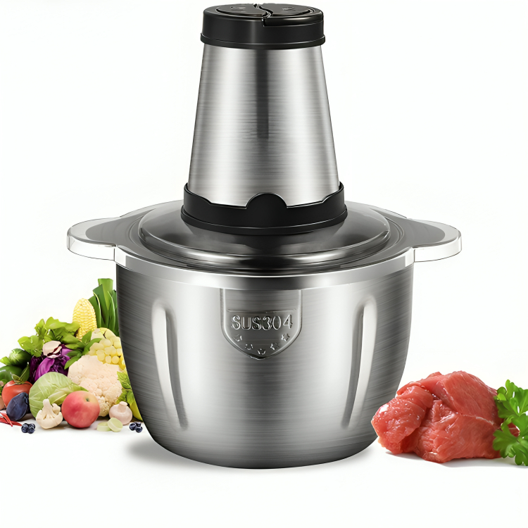 Picador De Alimentos Moedor De Carne Mixer Elétrica Processador Cozinha Casa Alho 110V Ou 220V 2L ou 3L