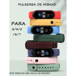 Pulseira de Xiaomi Mi Band 3 4 5 6 7 silicone em Oferta na Shopee