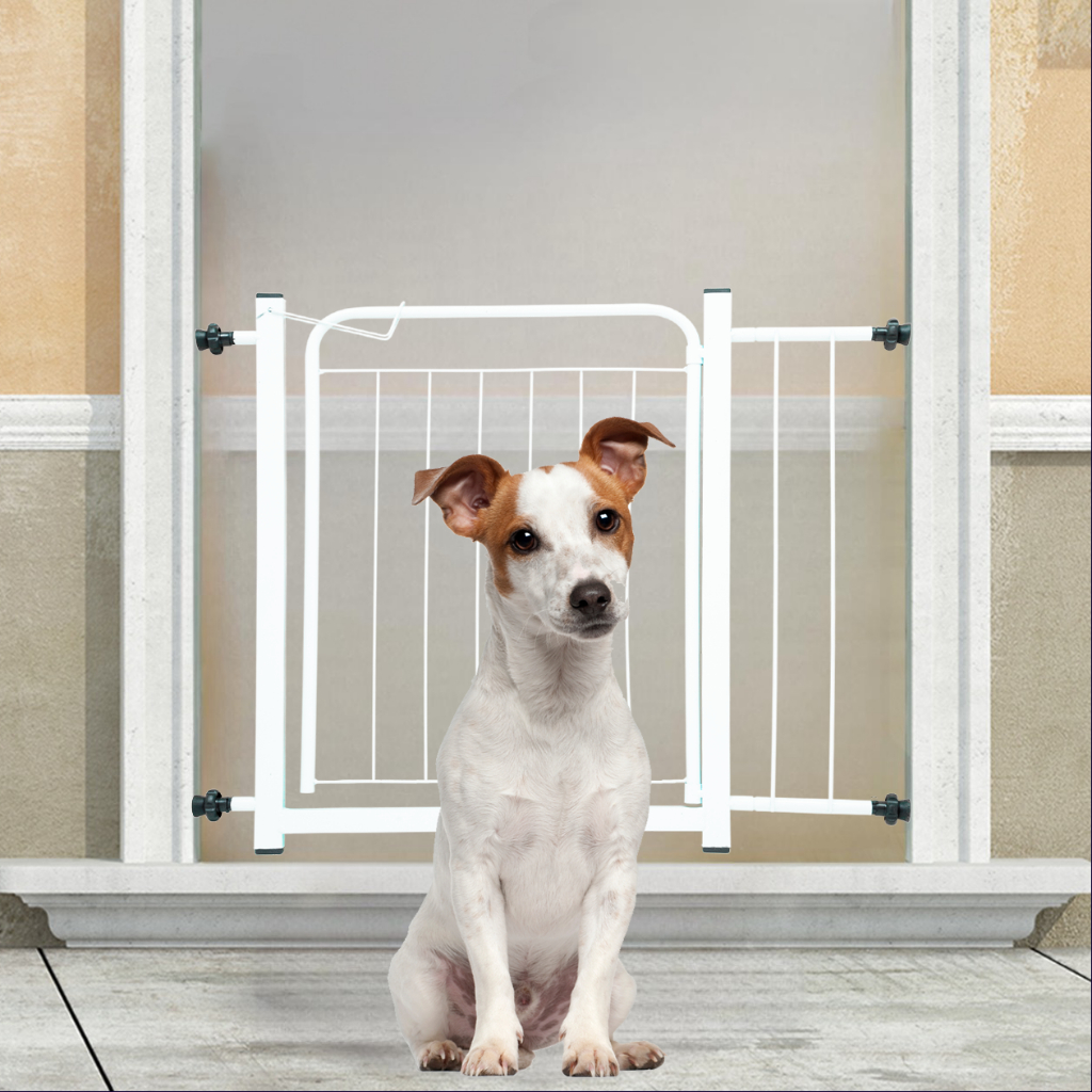 Portão Segurança Pet Grade Proteção 75cm Cães Bebês Acompanha Extensor de 10cm - Gudim