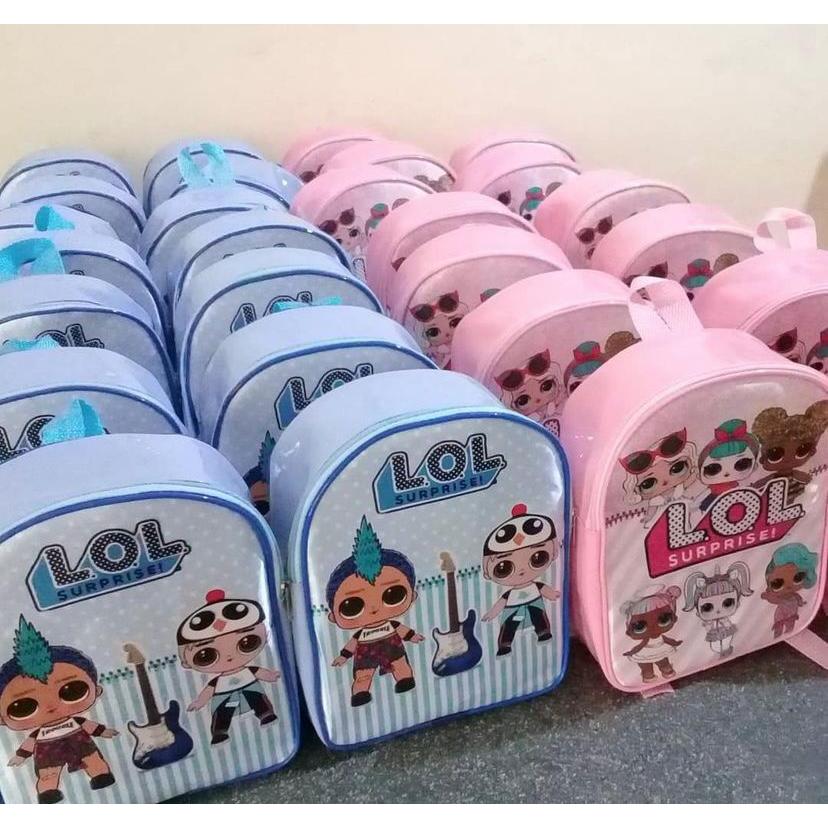 10 mochilas personalizadas para festas tema lol surprise, Personalizados lembrancinha, nécessaire infantil aniversário
