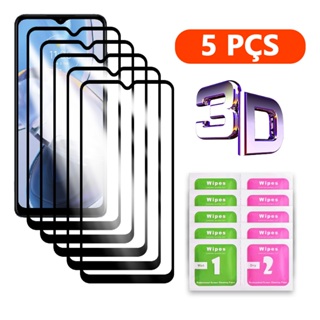 Kit 5 Película 3D Vidro Temperado Para Motorola Moto E13 E32 E22 E40 E30 E20 E7 E7 Plus E7 Power E6 E6 Plus E6i E6s Edge 20 Edge 30 em Oferta na Shopee