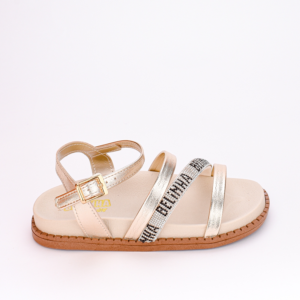 Sandália Infantil Fashion Birken Canal da Belinha Ouro em Oferta na Shopee