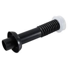 Conjunto de Ligação Ajustável Preto com Canopla de Parede e Espude 25cm Astra