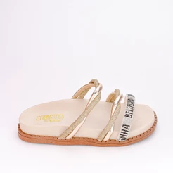 Sandália Papete Birken Infantil Kidy Fashion Canal da Belinha Ouro