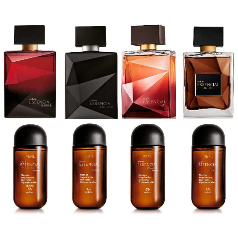 Deo Parfum Essencial Masculino Natura Regular ou Refil 100 ml - Mirra ou ou Exclusivo ou Supreme ou Ato ou Desejos