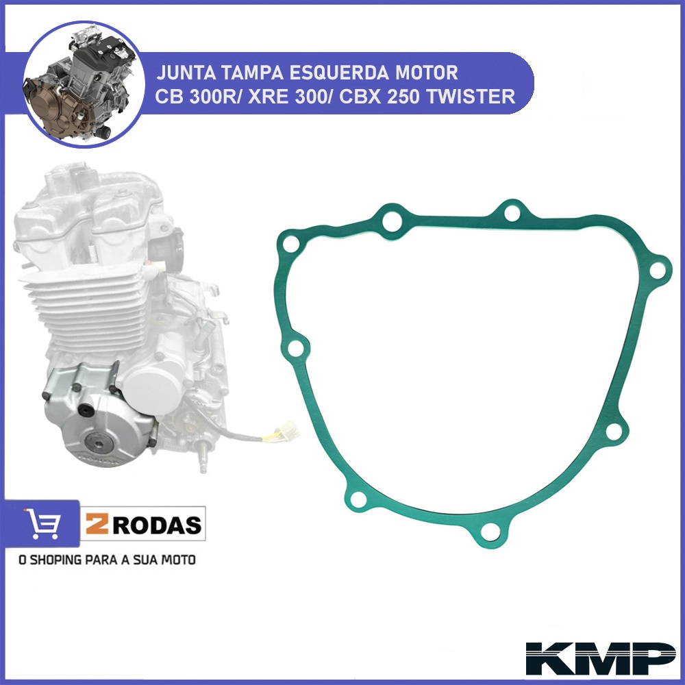 Junta Tampa Lateral Esquerda Motor CB300R XRE300 CBX 250 Twister Tornado KMP