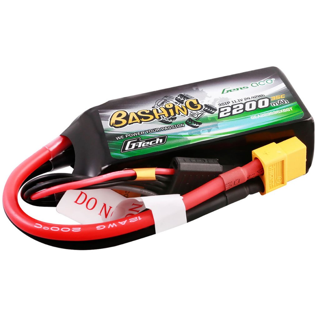Bateria Gens Ace Lipo 11.1v 3S 2200mah 35c P/ Aeromodelo Automodelo Drone Aeg