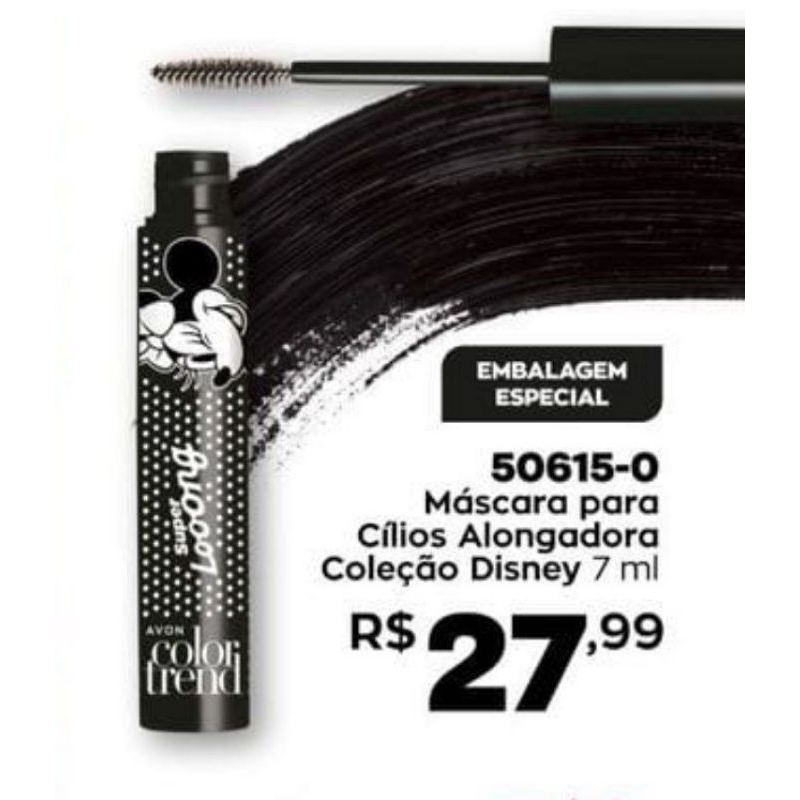 MÁSCARA PARA CÍLIOS ALONGADORA MINNIE COLECÃO DISNEY 7 ML AVON em Oferta na Shopee