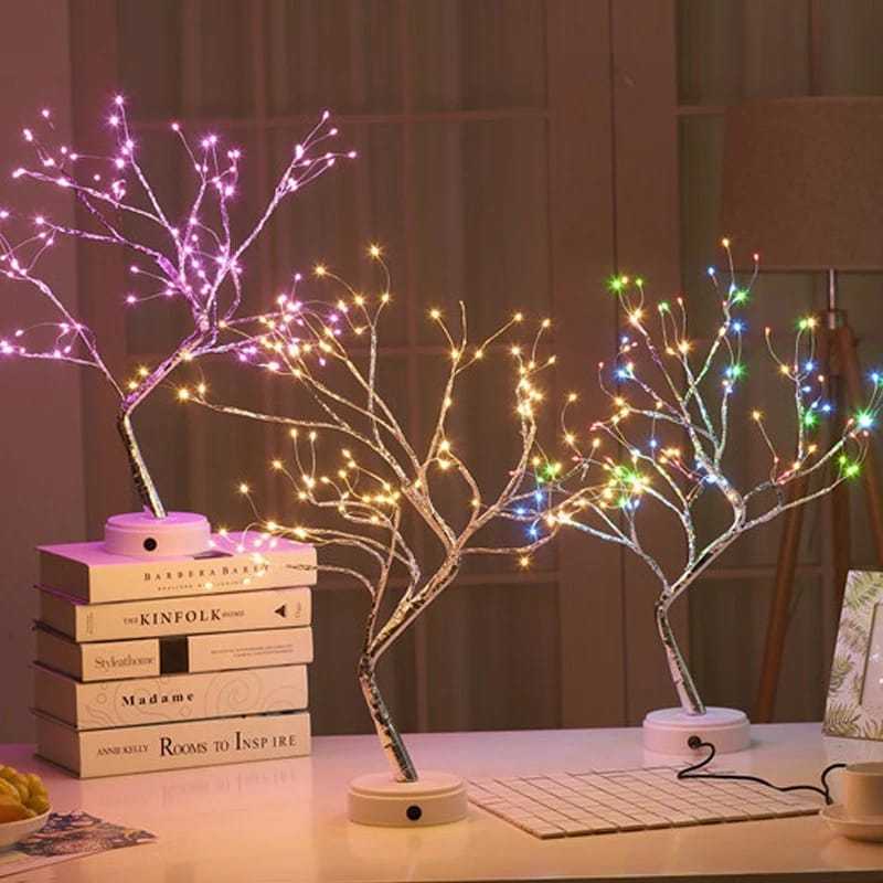 Iluminação LED DIY Arvore Night Light com Touch Switch, Abajur,  Festas , Decoração de Natal, 108LEDs mt257 MT258 MT256 em Oferta na Shopee