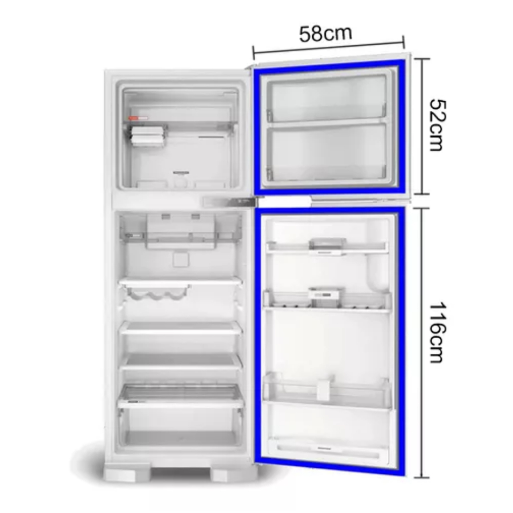 Jogo Borracha Geladeira Electrolux Df42 Dfx42 Dw42x Porta E Freezer