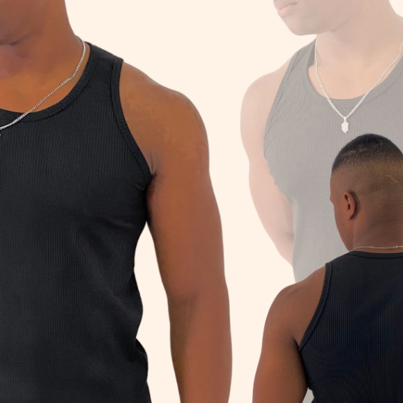 kit com 2 Regatas Caneladas americana básica